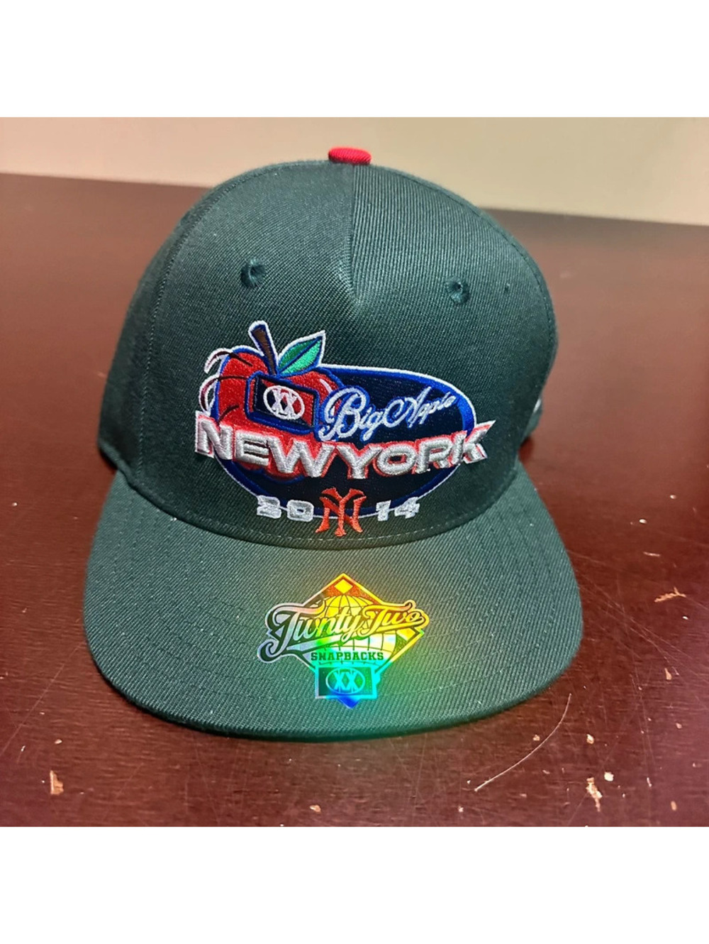 TWNTY-two Green rotten apple New York City pride SnapBack hat